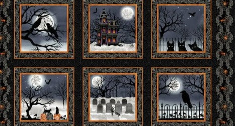 Spooky Night Panel Black/Orange - 5728-93