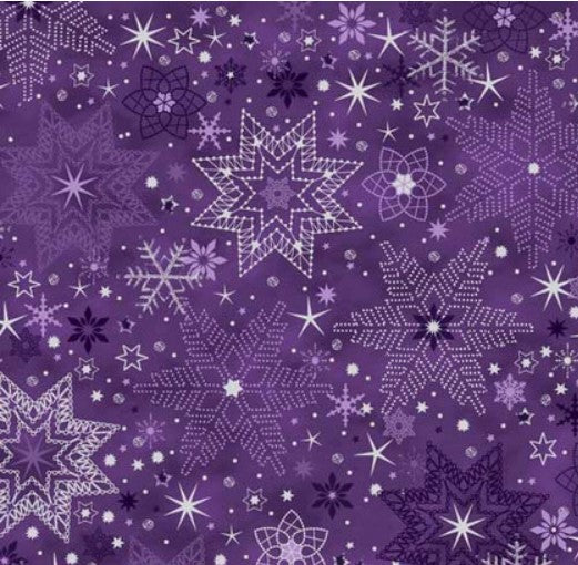 FQ Star Sprinkle Snowflakes Lilac Sliver - 4599-500
