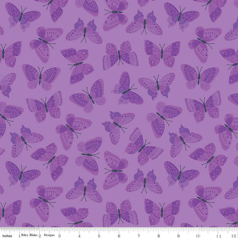 Strength In Lavender Butterflies Violet - C13223-VIO