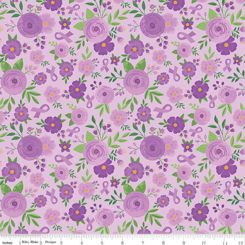 Strength In Lavender Floral Lavender- C13221-LAV