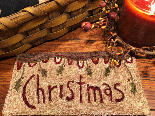 The Old Tattered Flag - Christmas Banner Punch Needle