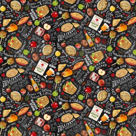 Happy Harvest Treats & Words Black