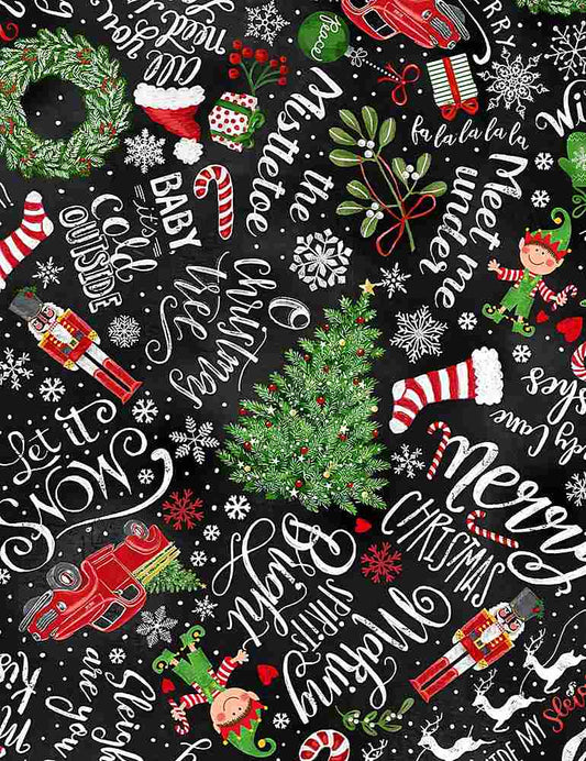 Holiday Chalkboard Words & Motifs