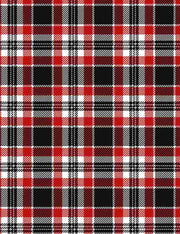 Silent Night Holiday Plaid Red