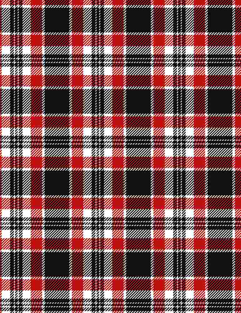 Silent Night Holiday Plaid Red