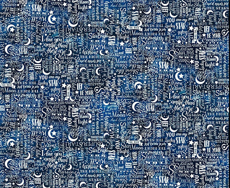 I love You To The Moon & Back Stars Text