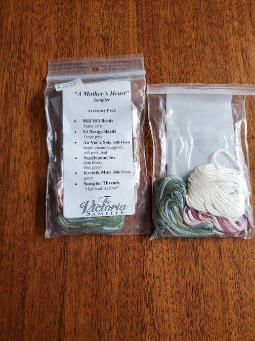 The Victoria Sampler - A Mother's Heart Embellishment pack