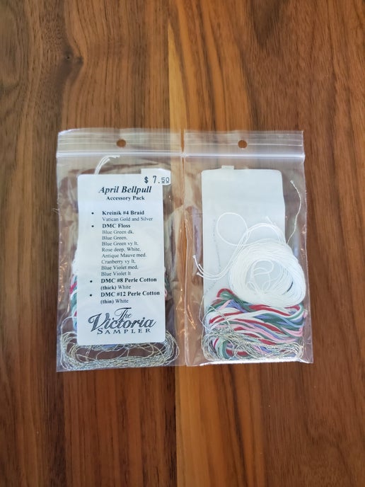 The Victoria Sampler - April Bellpull Embellishment pack