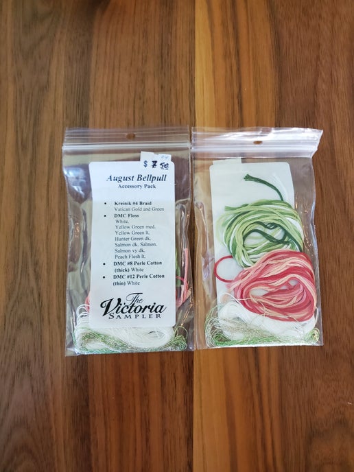 The Victoria Sampler - August Bellpull Embellishment pack