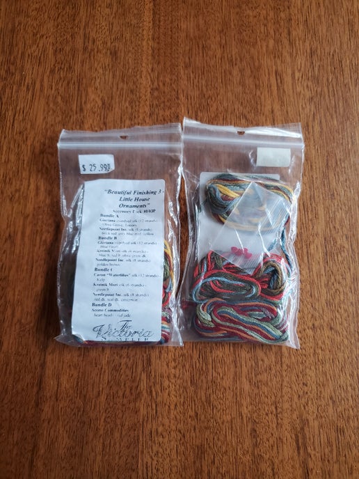 The Victoria Sampler - Beautiful Finishing 3 Little House Ornaments Embellishment pack