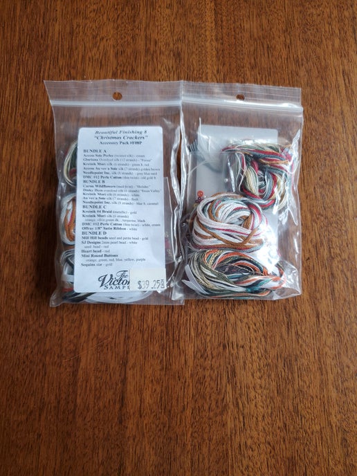 The Victoria Sampler - Beautiful Finishing 8 Christmas Crackers Embellishment pack