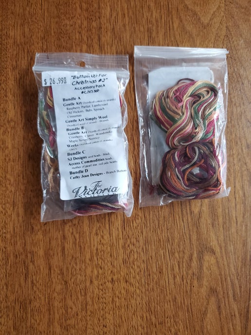 The Victoria Sampler - Button Up for Christmas #2 Embellishment pack