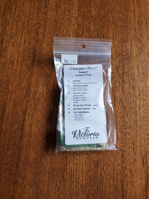 The Victoria Sampler - Christmas Roses Sampler Embellishment pack