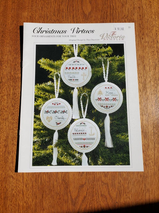 The Victoria Sampler - Christmas Virtues (with embellishment pack)