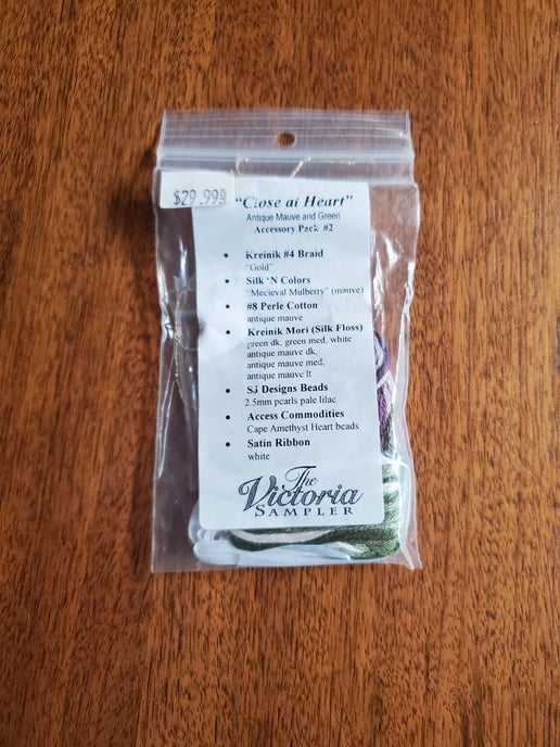 The Victoria Sampler - Close at Heart Embellishment pack