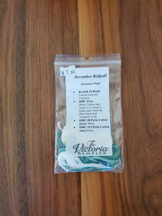 The Victoria Sampler - December Bellpull Embellishment pack