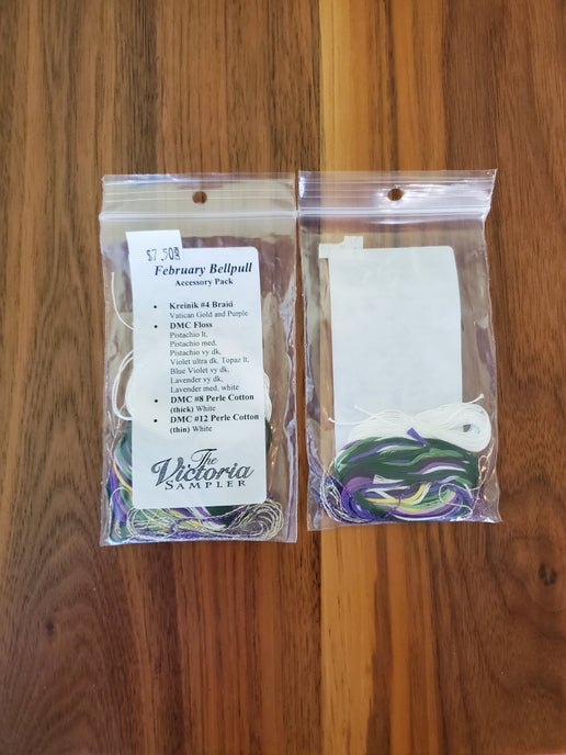 The Victoria Sampler - February Bellpull Embellishment pack