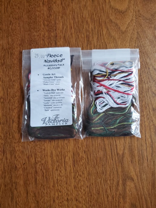 The Victoria Sampler - Fleece Navidad Embellishment pack