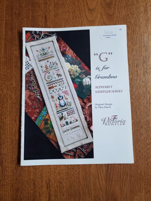 The Victoria Sampler - G is for Grandma (with embellishment pack)