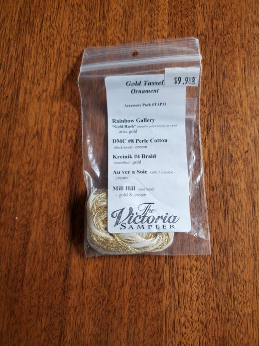 The Victoria Sampler - Gold Tassel Ornament Embellishment pack