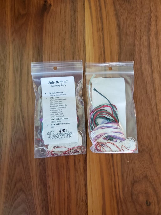 The Victoria Sampler - July Bellpull Embellishment pack