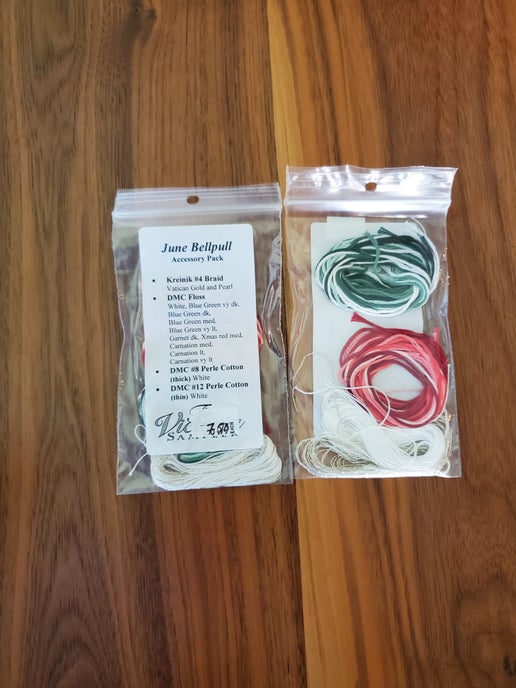 The Victoria Sampler - June Bellpull Embellishment pack