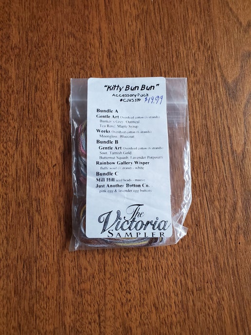 The Victoria Sampler - Kitty Bun Bun Embellishment pack