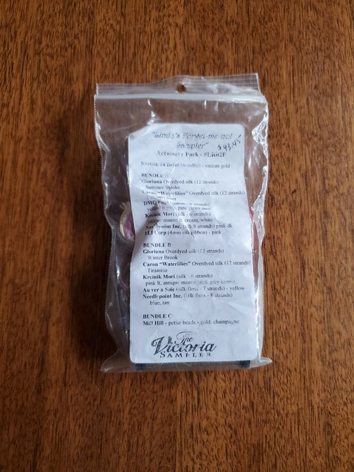 The Victoria Sampler - Linda's Forget-me-not Sampler Embellishment pack