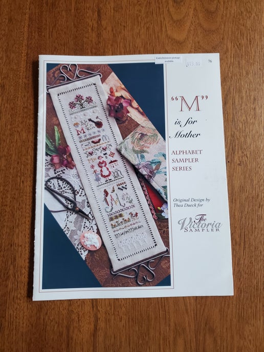The Victoria Sampler - M is for Mother (with embellishment pack)