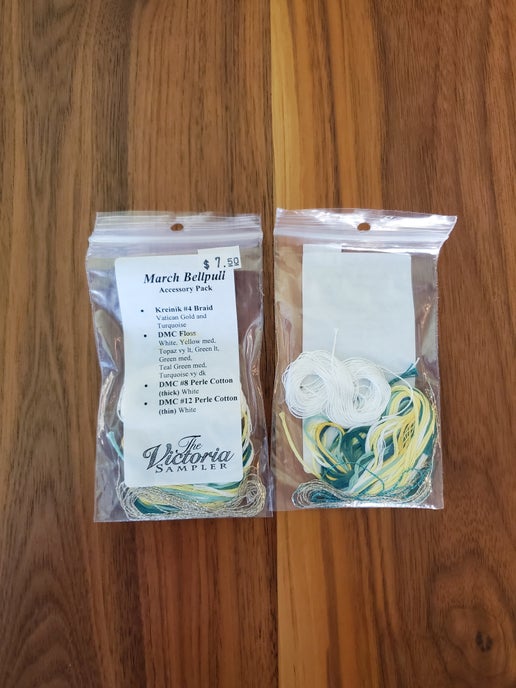 The Victoria Sampler - March Bellpull Embellishment pack