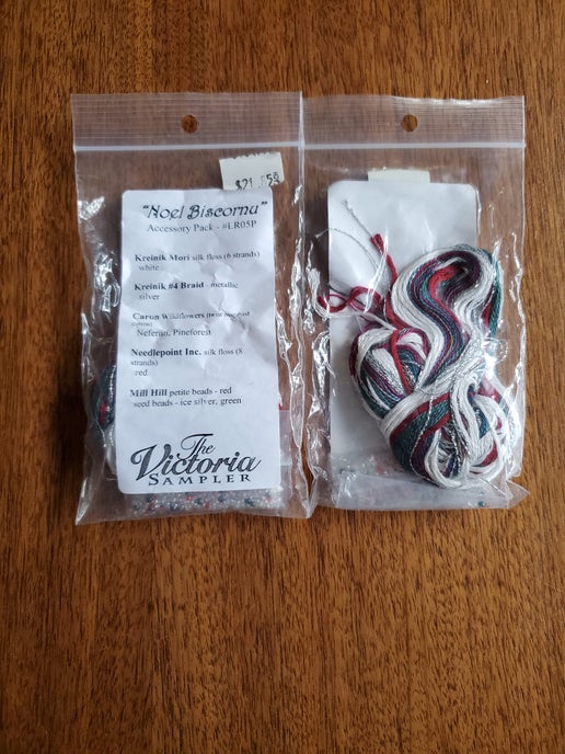 The Victoria Sampler - Noel Biscornu Embellishment pack