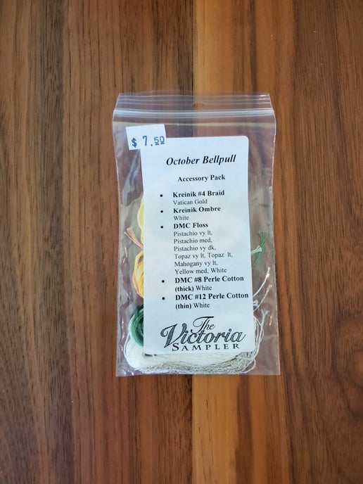 The Victoria Sampler - October Bellpull Embellishment pack