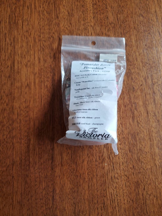 The Victoria Sampler - Pomander Roses Pincushion Embellishment pack