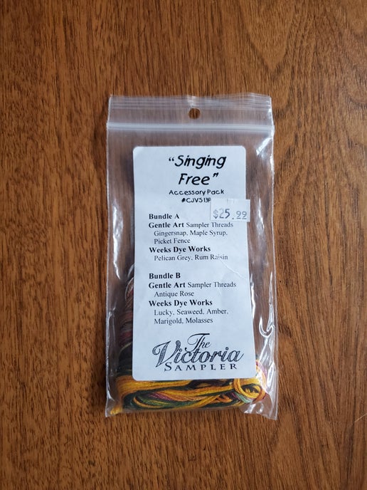 The Victoria Sampler - Singing Free Embellishment pack