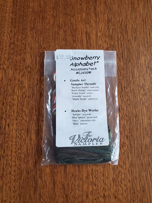 The Victoria Sampler - Snowberry Alphabet Embellishment pack