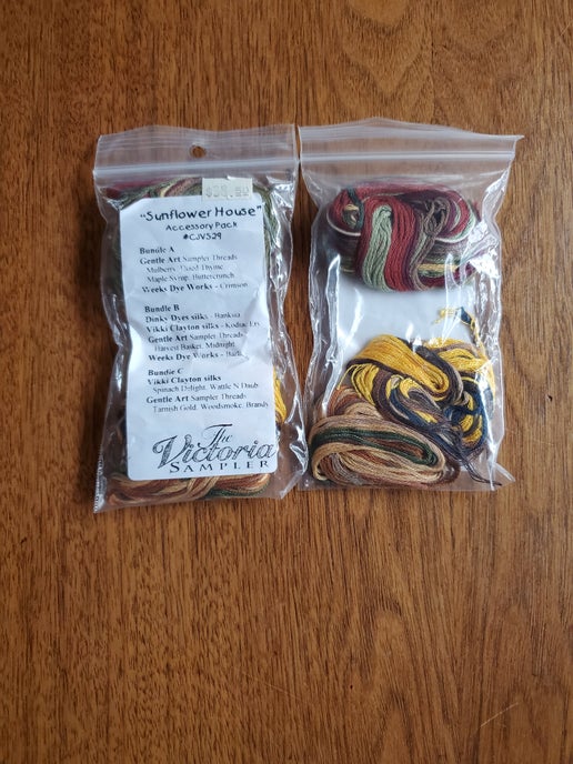 The Victoria Sampler - Sunflower House Embellishment pack
