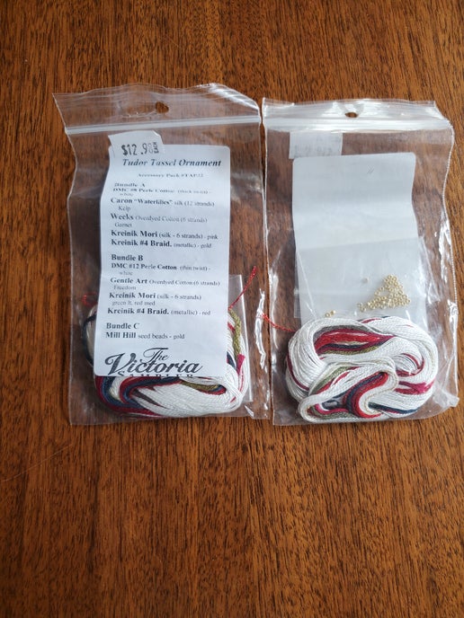 The Victoria Sampler - Tudor Tassel Ornament Embellishment pack