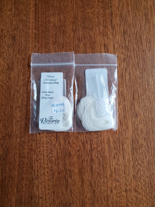 The Victoria Sampler - White Christmas Embellishment pack