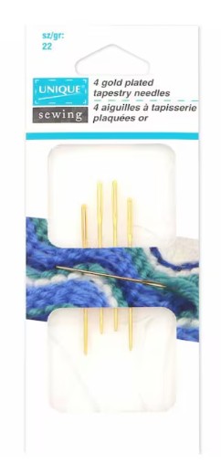 Gold plated Size 24 - Tapestry needles - 4/pkg