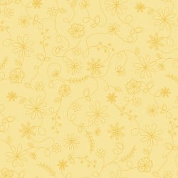 EoB 1m Swirl Floral Yellow - MAS10334-S