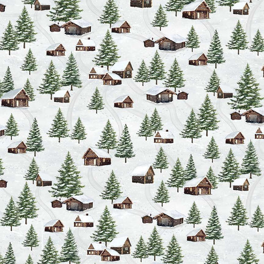 Winter Wonderland Winter Cabin Senic Multi
