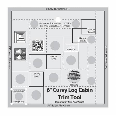 Creative Grids Curvy Log Cabin 6 in - CGRJAW6