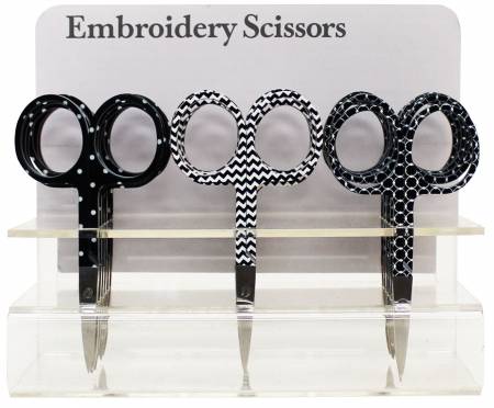 Embroidery Scissor Black & White Patterns - 6340A-11