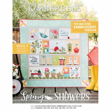 Spring Showers Quilt, Machine Embroidery - KD811