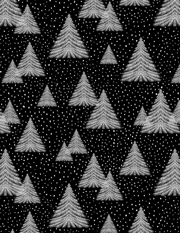 Snowy Trees Black - 32078-991