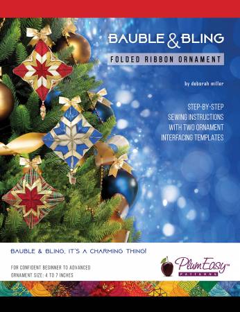 Bauble & Bling Folded Ribbon Ornament Pattern - PEP132