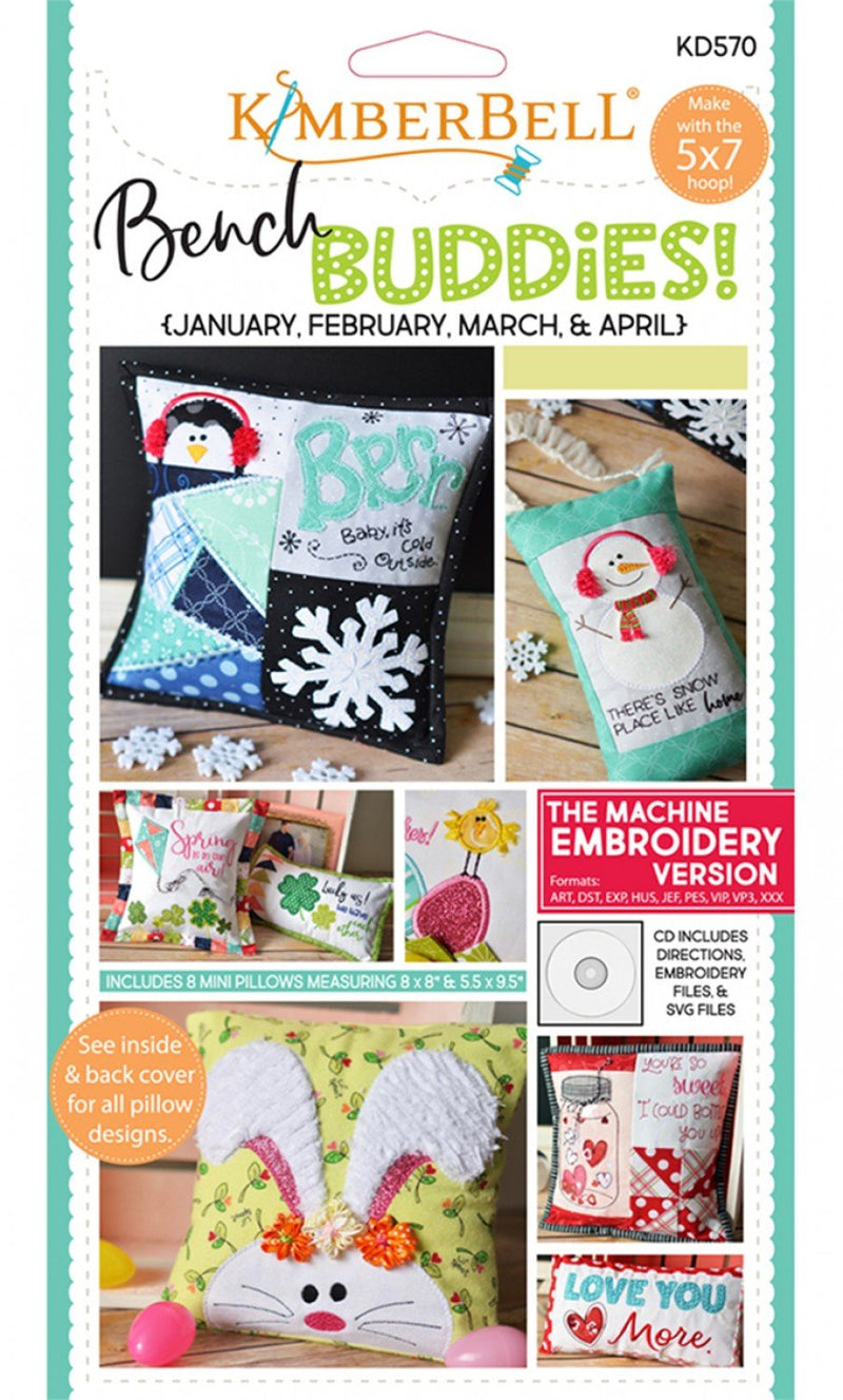 Bench Buddy Series January - April Machine Embroidery CD - KD570