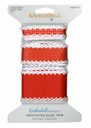 Crocheted Edge Trim Red - KDKB176