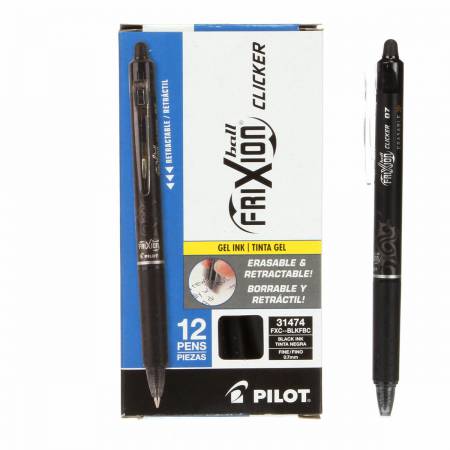 Frixion Clicker Pen Black Fine Point 0.7mm - FXC-BLKFBC