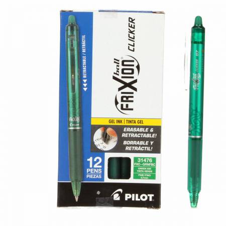 Frixion Clicker Pen Green Fine Point 0.7mm - FXC-GRNFBC